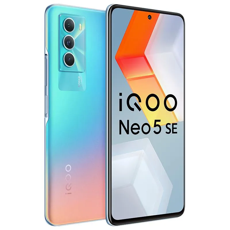 Oryginalny Vivo IQOO NEO 5 SE 5G Telefon komórkowy 8 GB RAM 128GB 256GB ROM OCTA Core Snapdragon 870 Android 6.67 "LCD Pełny ekran 50.0mp Identyfikator Filsu Twarz Wake Smart Inteligentny telefon