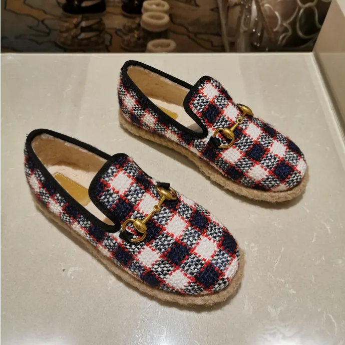 Winter-Loafer Muller Damen-Freizeitschuhe Horsebit Loafer-Schuhe aus strukturierter Wolle Stoffe Gummi-Zwischensohle Flat Home Lady Check Tweed Wanderschuh Warm