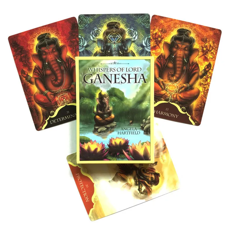 50Card Whispers of Lord Ganesha Tarot Cards Guidance Crination Decking Board Game وخيارات متنوعة