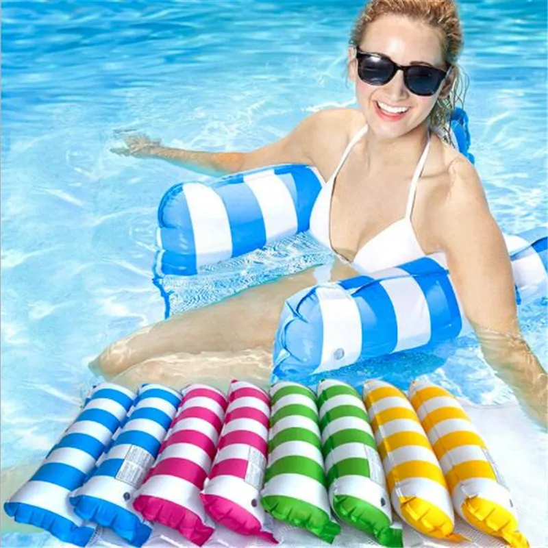 120*70 cm PVC Aufblasbare Schwimmer Schwimmen Pool Spielzeug Faltbare Rückenlehne Schwimm Bett Pools Hängematte Stuhl Nudel Tragbare Wasser schwimmen