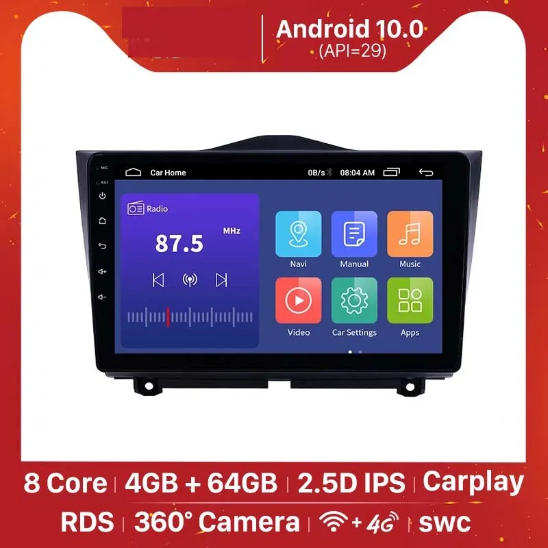 HD Touchscreen Car dvd GPS radio Head Unit Player For 2018-2019 Lada Granta support Carplay DAB+ DVR OBD 2din Android 10.0