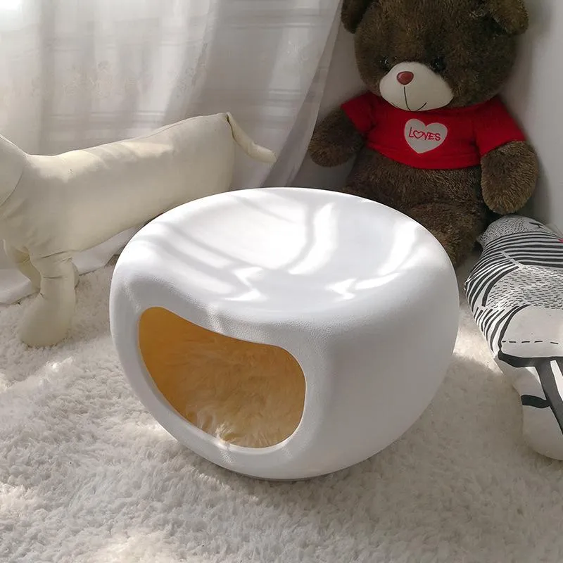 Lits pour chats meubles tabourets en plastique pour animaux de compagnie litière pour petits chiens près des quatre saisons avec boîte chaton lit chats produits pour animaux de compagnie