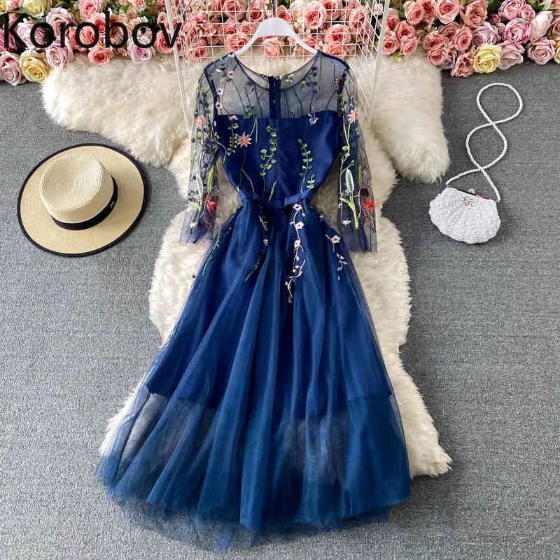 floral embroidered gauze dress Beige Floral Embroidery Lace Evening Dress 16W main image 0