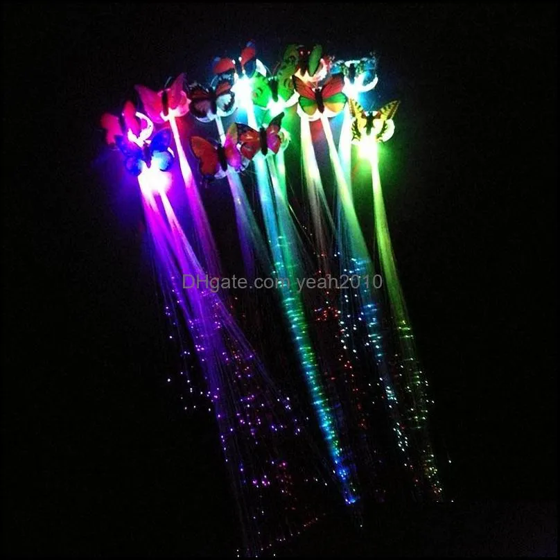 Evenement Feestelijke Home Gardencolorf LED Gloeiende flash pruiken haar gevlochten clip haarpin show jaar feest kerstdecoraties subverkoop decorat