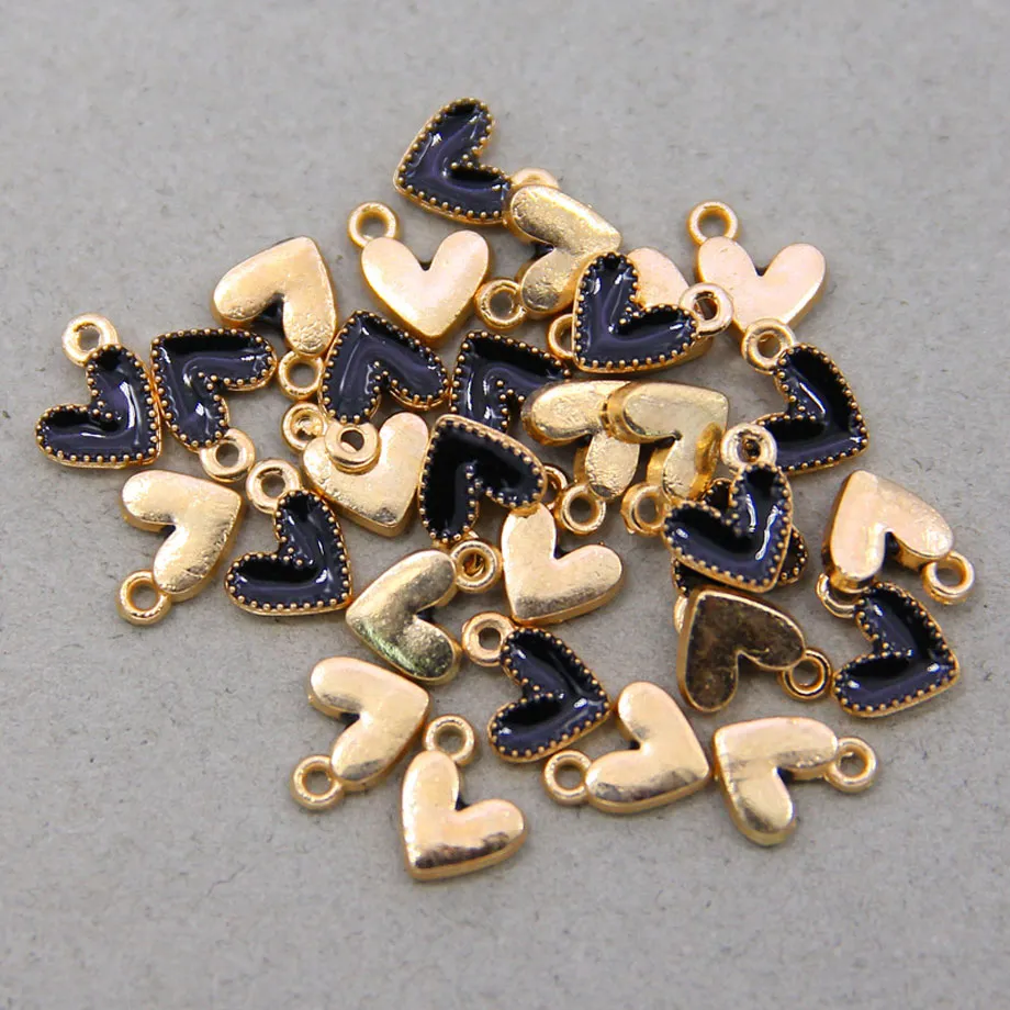 50Pcs/Lot Enamel Metal Star Charm Pendant Small Charms For DIY Bracelets  Necklaces Keychain Jewelry Making Accessories Findings