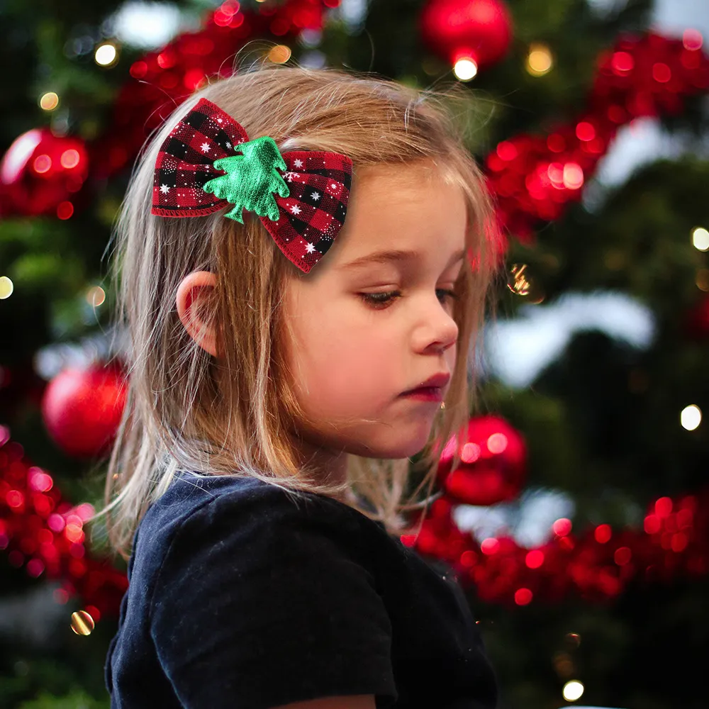 11 Pieces Pinces à Cheveux de Noël pour Filles, Accessoires de Cheveux de  Noël Barrettes de Noël, Barrettes de Cheveux de Éléments Noël et Élastique