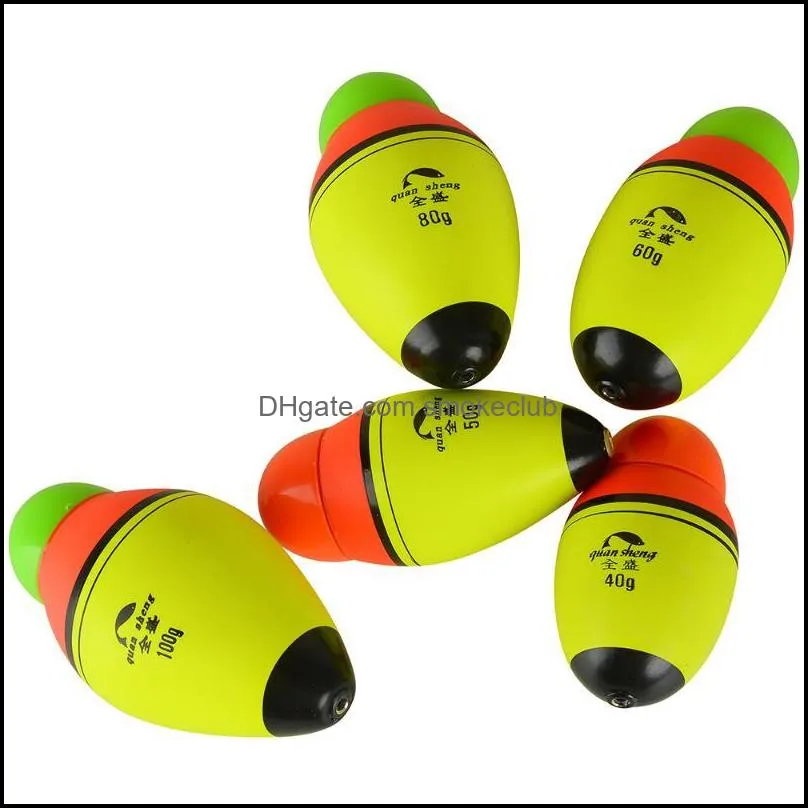 Fishing Accessories 1pc Luminous Floating 40g-100g Foam Float Red Green Led Night Electronic Head Anti-collision Light Bobber