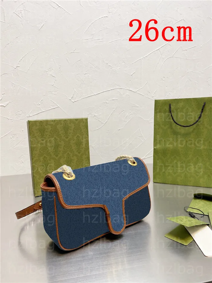 Ophidia Jackie Cross Body Italy 70s Canvas bag Washed Jacquard Denim Womens Handbag Dark Blue Ivory Purse Wallet Chain Designer Shoulder Bags