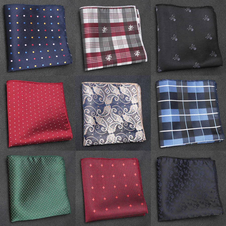 Mens Lenço de Luxo de Luxo Jacquard para Homens Presentes Paisley Bolso Quadrado Toalha Hankies Moda Vestido Formal Acessórios Cravat