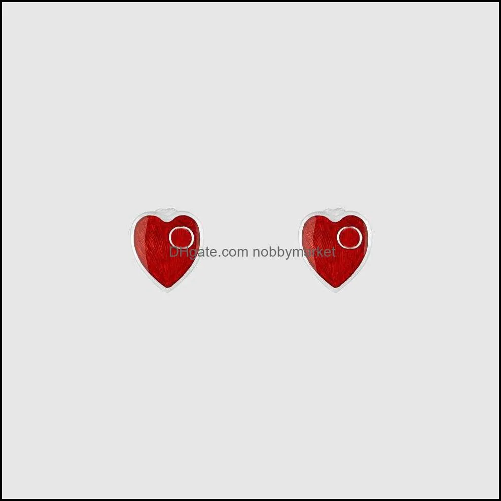 Designer Earrings charm for Woman 925 Silver Needle Heart Top Luxury Lover Earring Design Retro Simple Jewelry supply