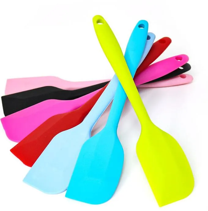 Kök Silicone Cream Butter Verktyg Cake Spatel Mixing Scraper Brush Mix Cakes Brushes Baking Tool