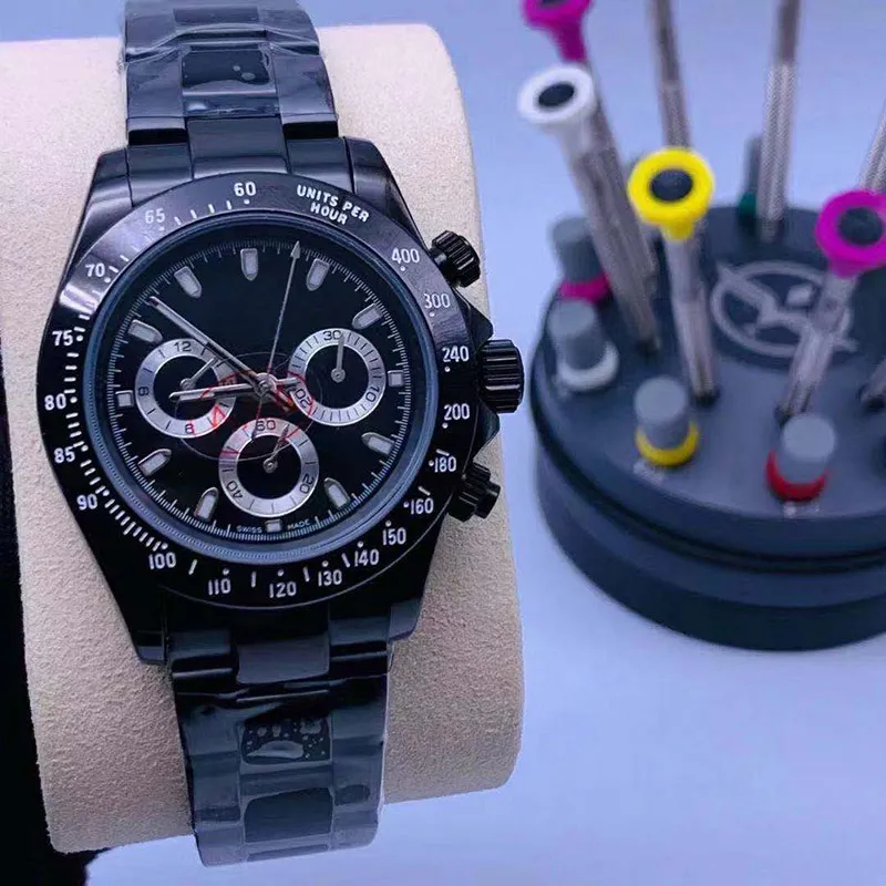 Montre de Luxe Men's Automatic Mechanical Watch Full 904L rostfritt stål Super lysande vattentäta klockor