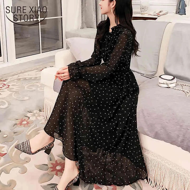 Women Black Chiffon Floor-Length Dress with Bow Ruffled Neckline and Empire  Waist, Long Flare Sleeve Vintage Style from Dhgate Basic & Casual Dresses -  price 42.22