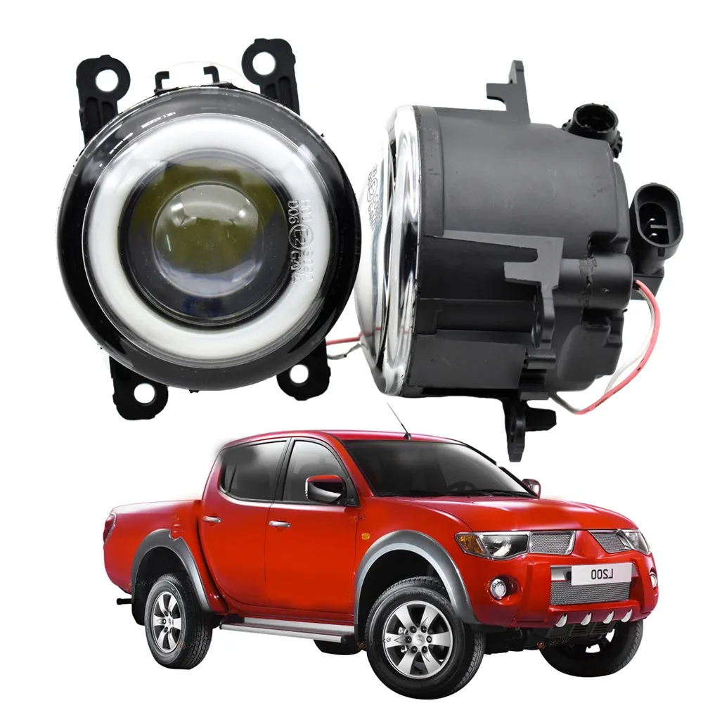 2 pièces/paire LED avec lentille antibrouillard pour Mitsubishi TRITON L200 OUTLANDER 2 PAJERO 4 GALANT ASX 2013-2014 2017-2018