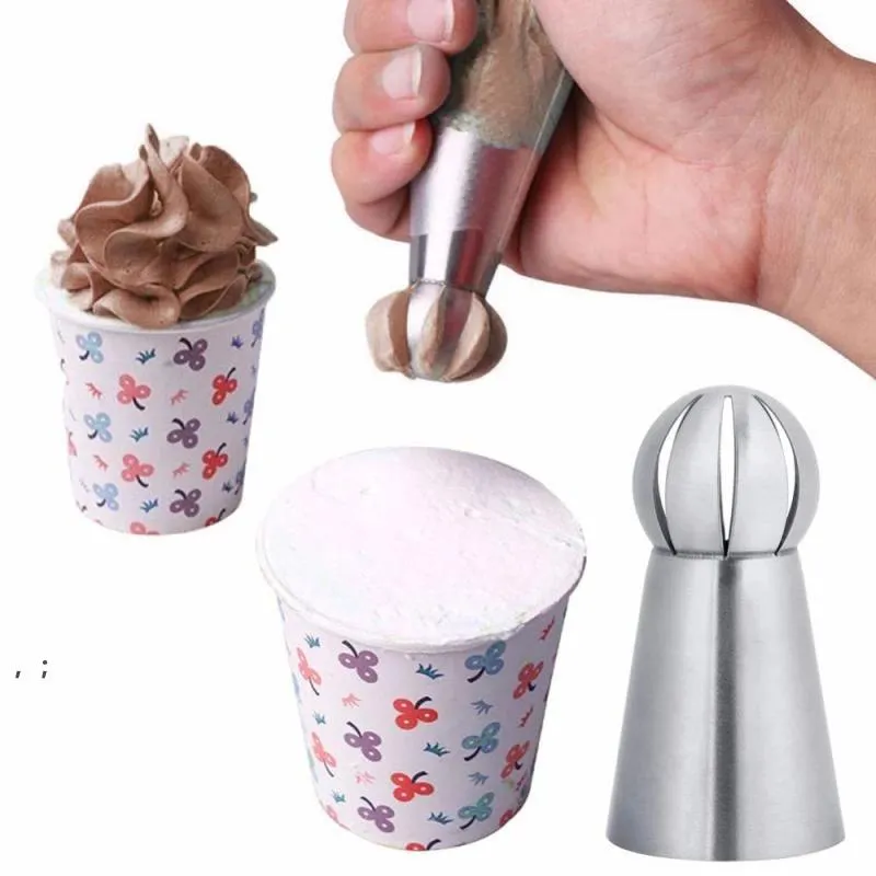 Gâteau En Acier Inoxydable Glaçage Crème Tuyauterie Buses De Décoration De Gâteau Pâtisserie Pointe Bouche Fondant Crème Outils De Cuisson Accessoires JJA9456