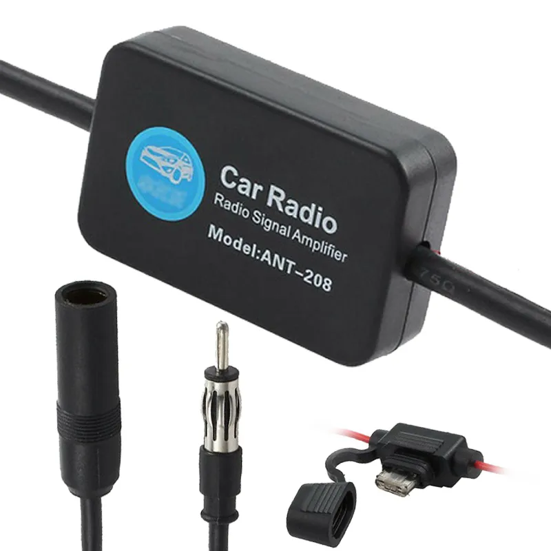 1Pcs 12V Car Signal Antenna Amplifier Set Anti-interference Radio Signal Noise Reducing AM FM Radio Electronic Accessories