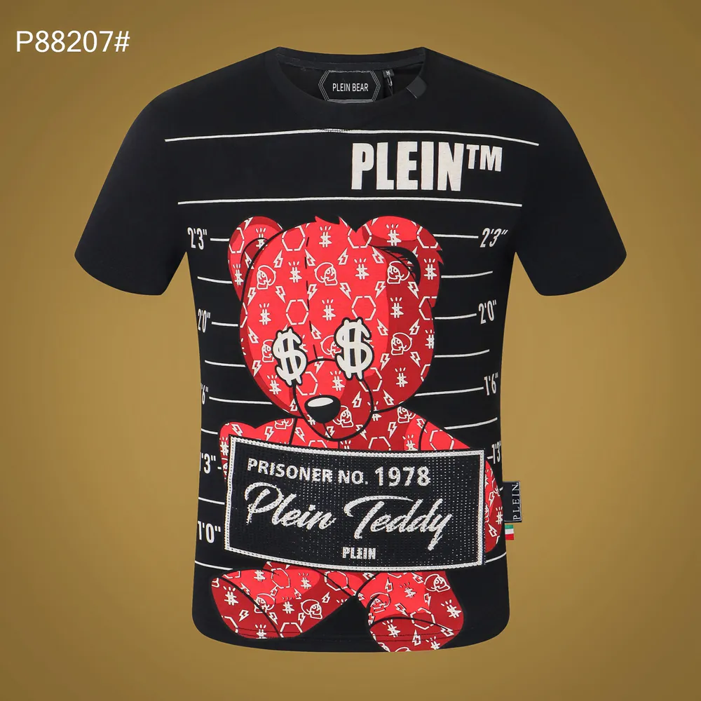 PLEIN BEAR T SHIRT Mens Designer Tshirts Brand Clothing Rhinestone Skull Men T-shirts Classical High Quality Hip Hop Streetwear Tshirt Casual Top Tees PB 11319