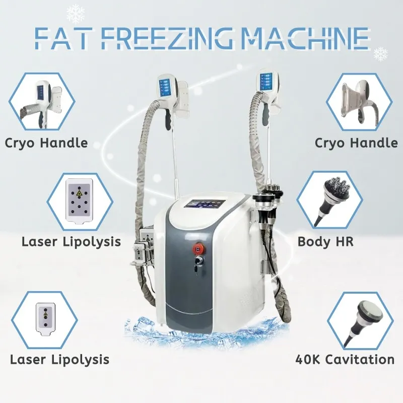 ボディスカルプト凍結療法リポレーザーキャビテーションマシン無線周波数処理脂肪フリーズスリミングマシンシェイプ凍結真空レーザーRF