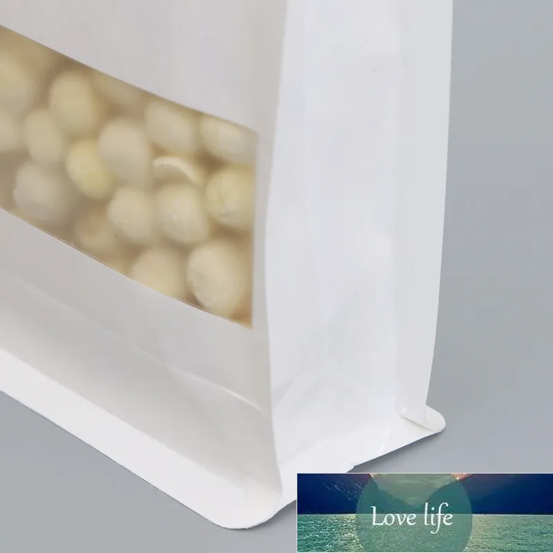 StoBag 50 Stück weiße Kraftpapiertüten, gefrostet, mit achtseitiger Versiegelung, für Lebensmittel, selbstklebend