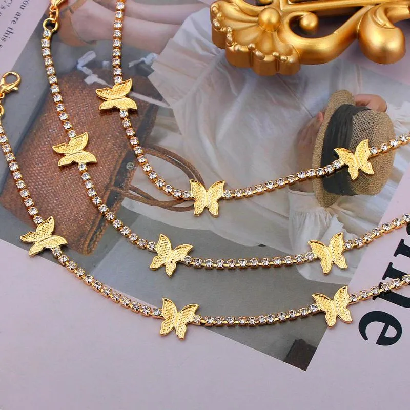 Tennis chain butterfly shop anklet