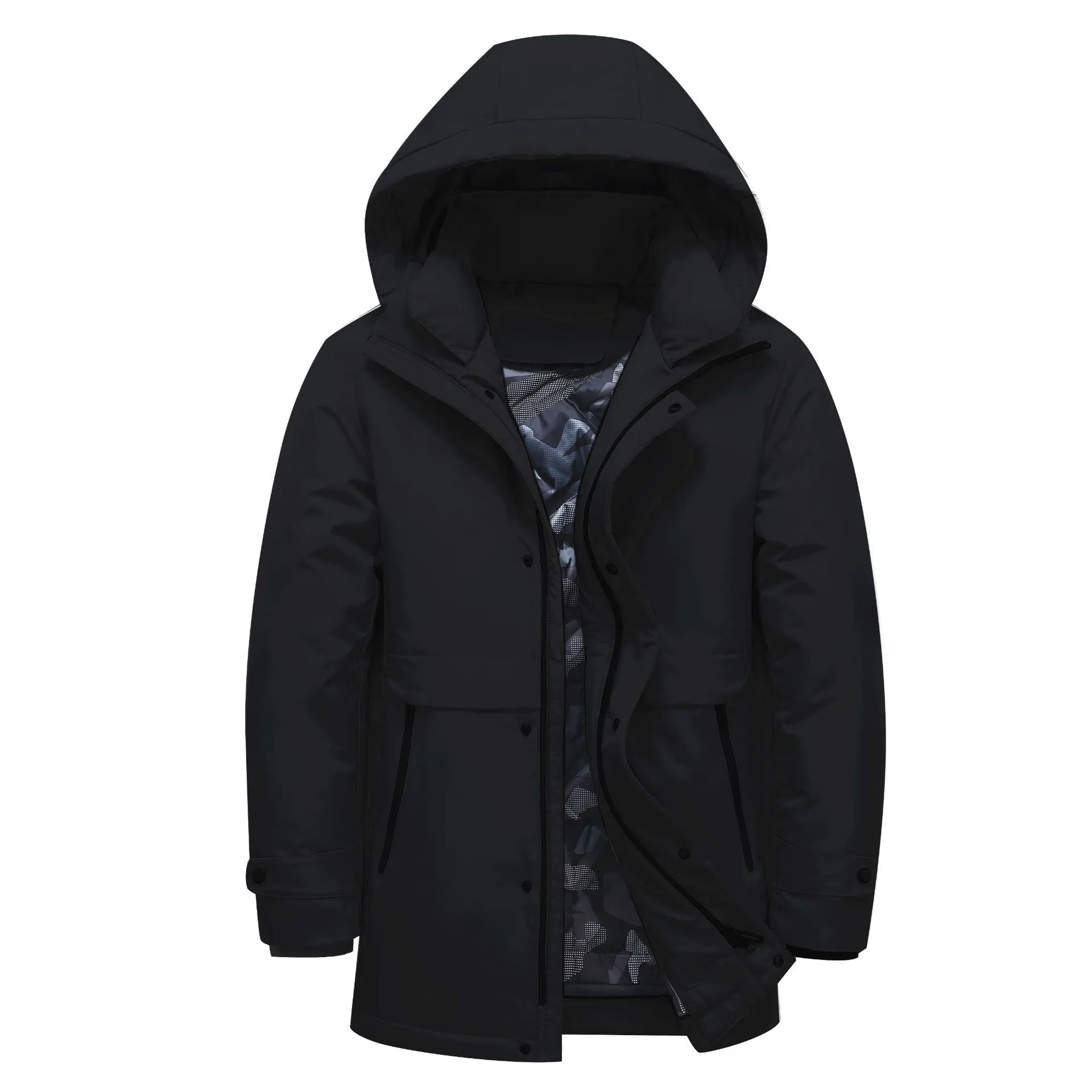겨울 재킷 남성 파커 두꺼운 따뜻한 코트 망 후드 자켓 솔리드 컬러 파카 코트 여성 패션 새로운 streetwear 5XL