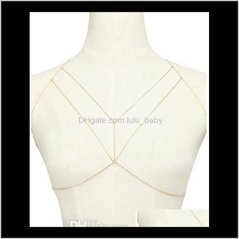 belly chains european and american fashion new simple geometric chain bra body chain chest chain