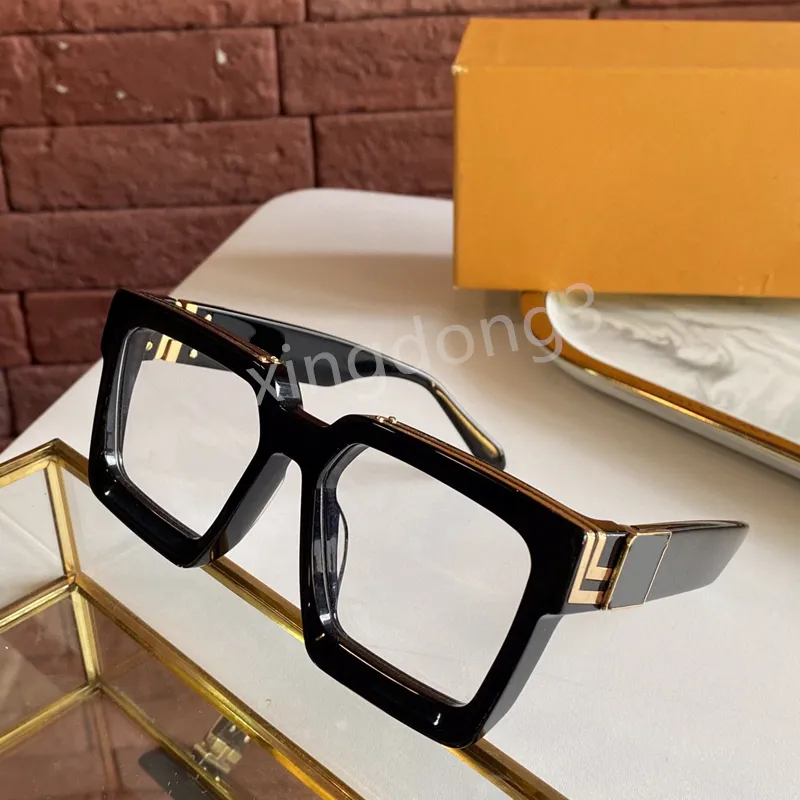 21SS أحدث النظارات الشمسية للرجال للنساء أزياء الألوان المليونير مربع إطار مربع عالية الجودة مصمم نظارات الشمس الكلاسيكية