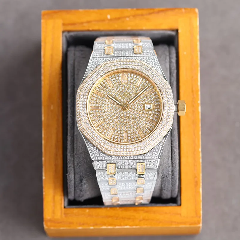 Montre de Luxe Diamond Mens Watch 40 مم الساعات الميكانيكية الأوتوماتيكية للرجال Wristwatch Boyfriend Gift