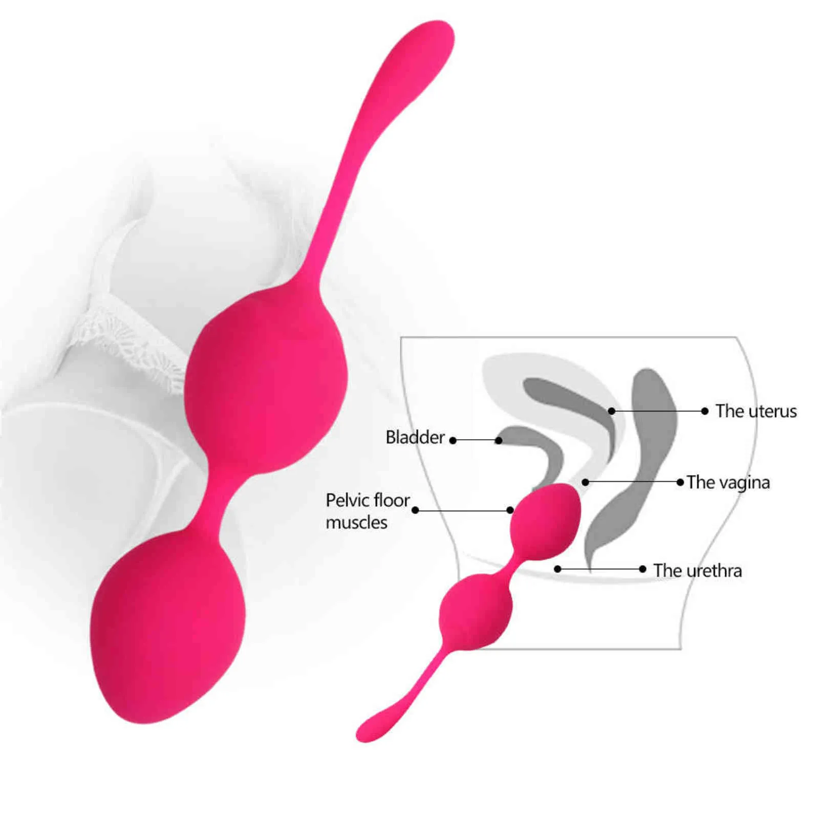NXY Eggs Women Silicone Kegel Balls Ben Wa Ball Vaginal Egg Massager Control Tighten Exercise Adult Trainer Se_voghion.com