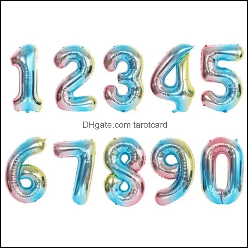 32 Inches Number Balloon Birthday Party Decorations Wedding Home Banquet Aluminum Foil Balloons Globos