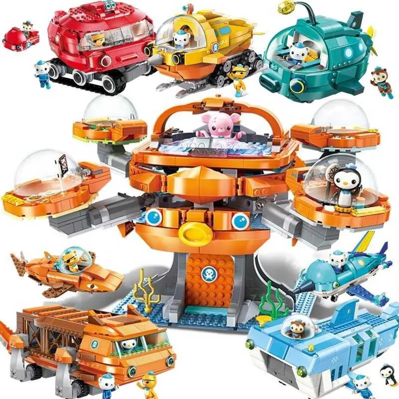 Éclairer les idées de créateurs City The Octopus Octopod Octonauts Doctor Cartoon Building Blocks Modèle Ensembles Kits pour enfants Q0624