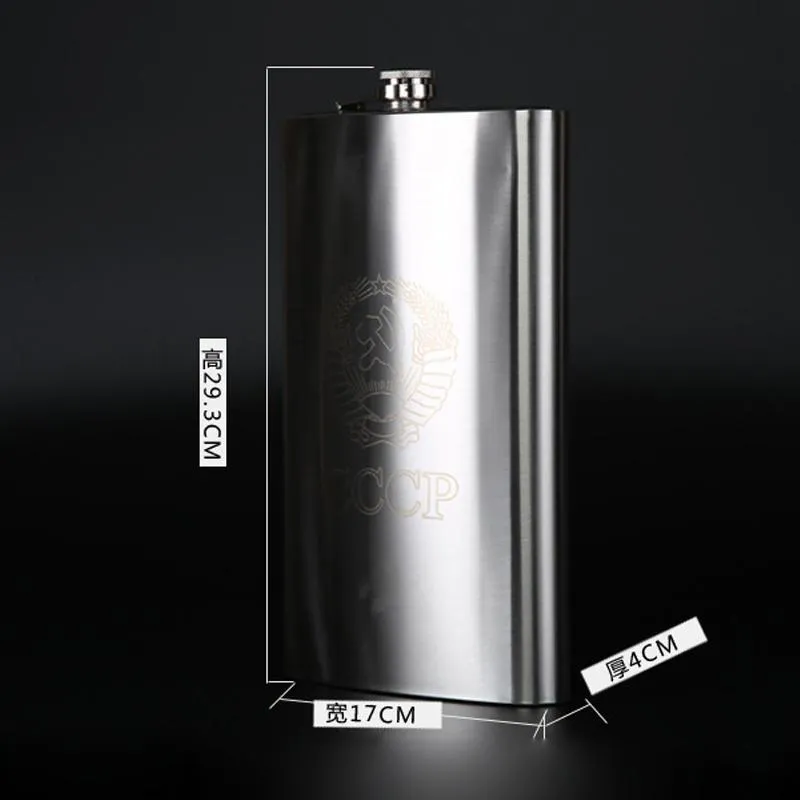 Handbag Flasks Thick Stainless Steel Rectangle Hip Flask With Portable Handbag Brown ...