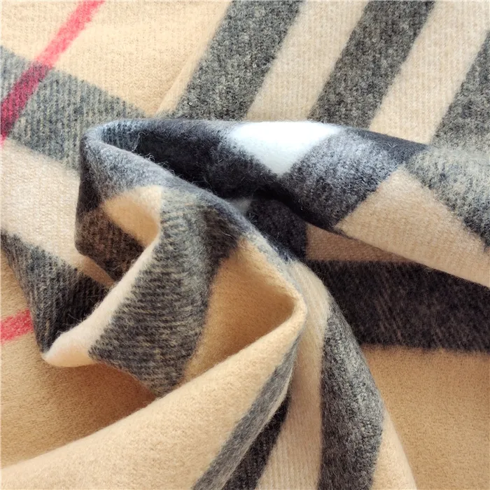 Winter 100% Cashmere designer scarf high-end soft thick fashion men`s and women`s luxury Scarves Unisex Classic Check Big Plaid Shawls imitation 