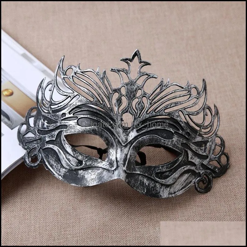 Vintage Princess Mask Gold/Sliver Half Face PVC Masquerade Venetian Masks Halloween For Cosplay Masquerade Show
