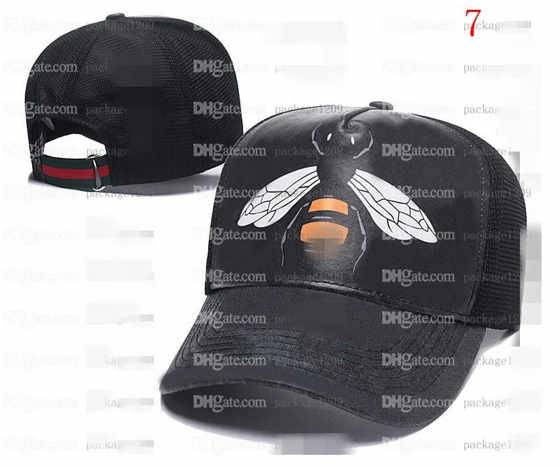 2022 Klassieke topkwaliteit Peak Caps Snake Tiger Bee Luxurys Cat Canvas Men Honkbal Fashion Women Sun Hats Barrel Cap H1