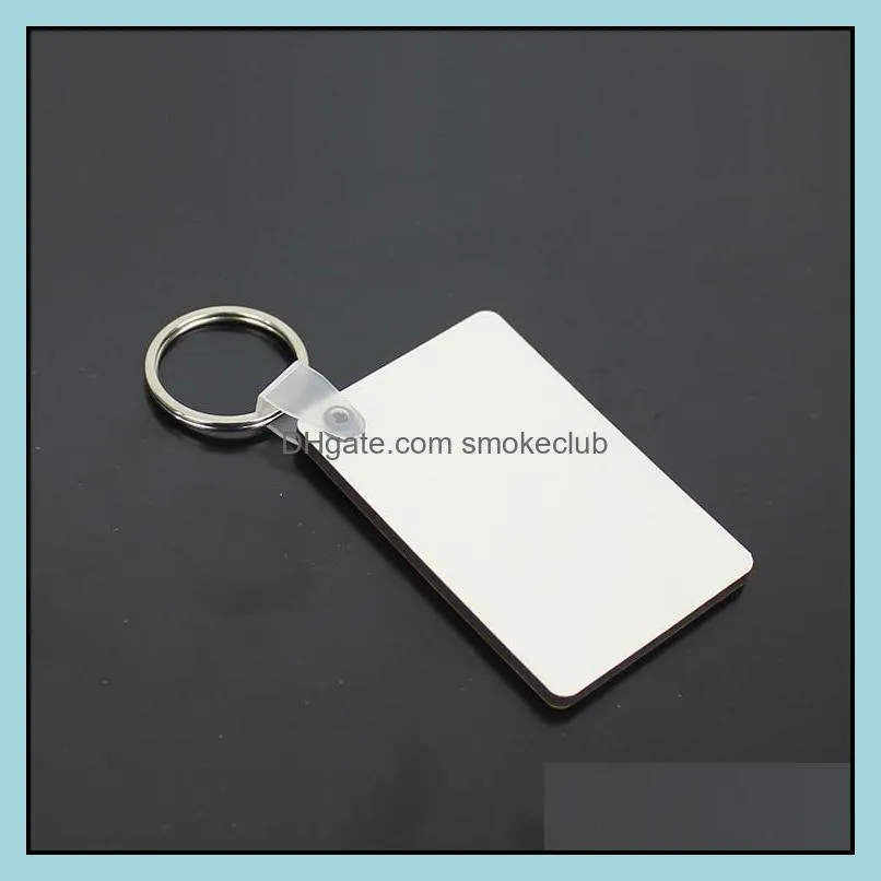 New Blank keychains For Sublimation Mdf Heart Round Love Key Chain Thermal Transfer Printing DIY Blank Material Party Favor WWA161