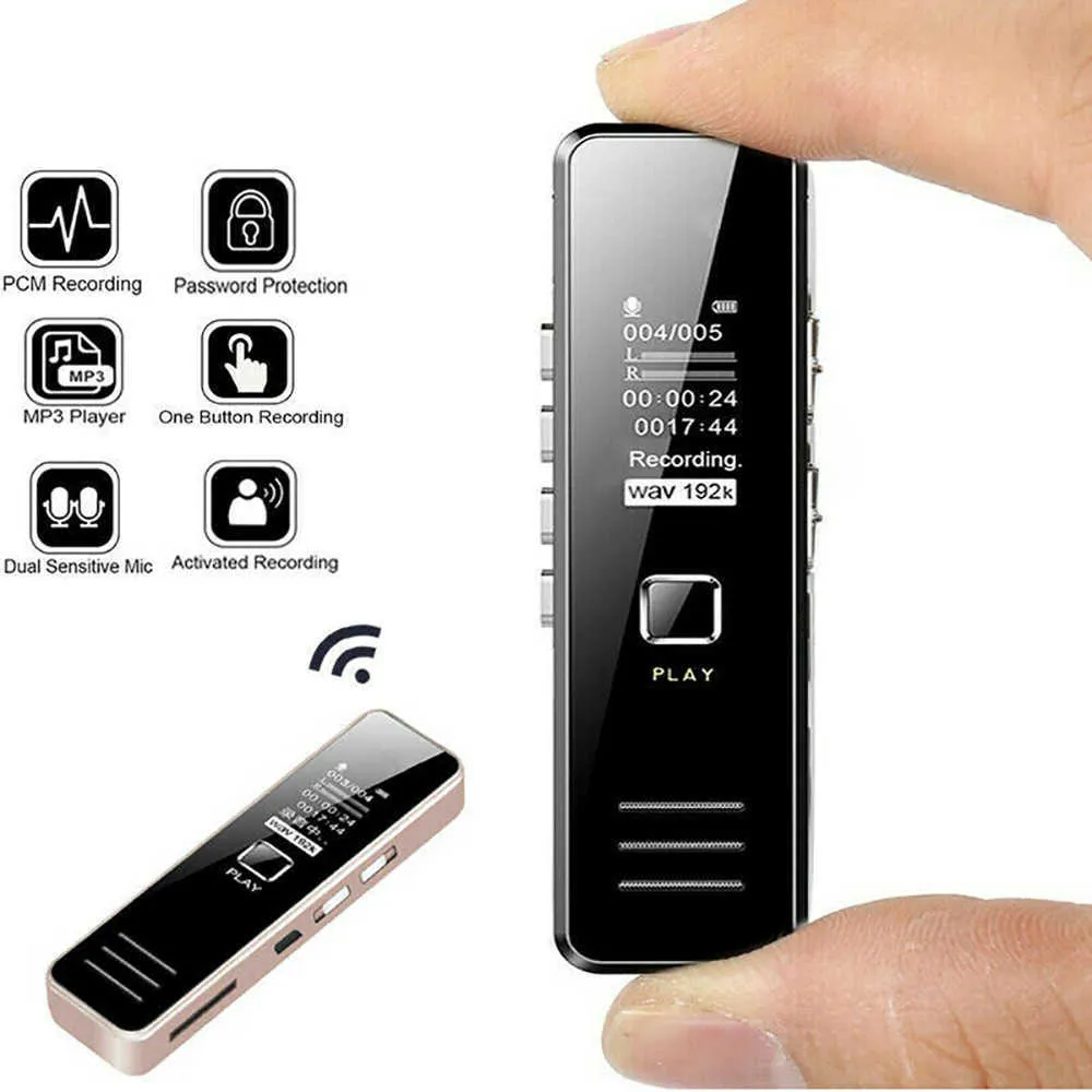 PROFISSIONAL DIGITAL AUDIO AUDIO RECORDER DIGITAL Voice Recorder Play Sound 32 GB Mini Digital Rechargable