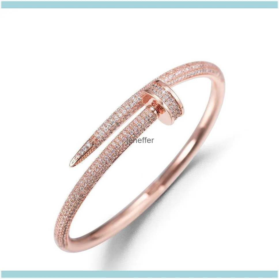 Wedding Bracelets Women 18k Gold Plated Cuff Bracelet Full Diamond Bracelet Jewelry For Lover Valentine`s Day Gift no box