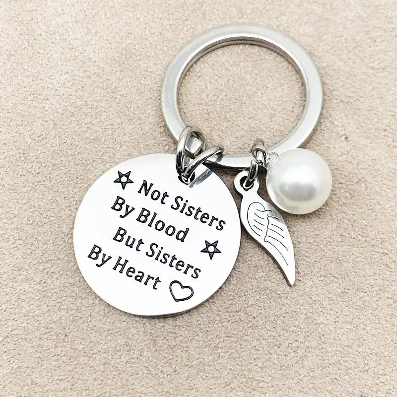 Stainless Steel Keychain Pendant A Sister Is God`s Way Of Making Creative Luggage Decoration Key Ring Birthday Party Gift