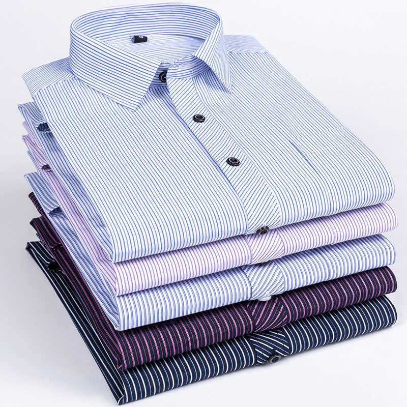 Mens white striped dress sale shirt