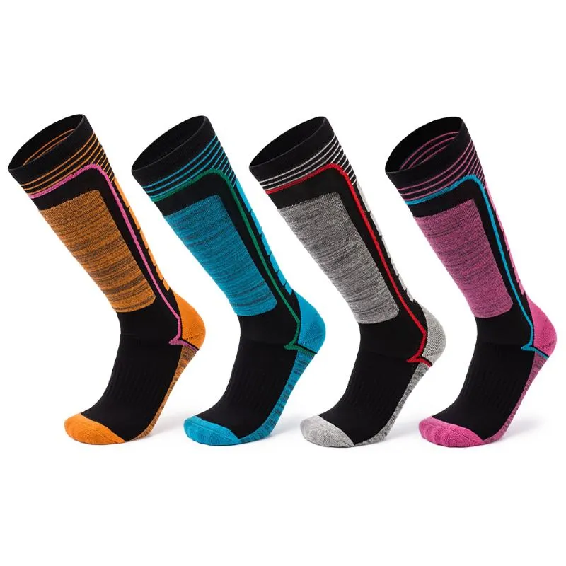 Chaussettes de sport hommes femmes hiver chaud thermique Ski plus épais coton Snowboard cyclisme Ski Football Thermosocks chaussette