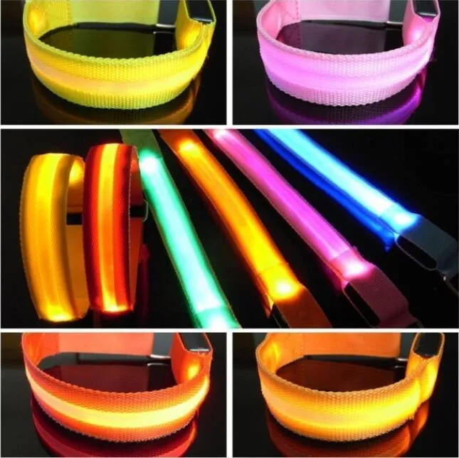 LED Luminous Arm Outdoor Gadget Oświetlenie sportowe Pasek na nadgarstek z pojedynczym ramieniem flash może być dostosowana Bransoletka logo