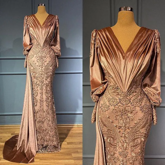 Mermaid Style Prom Gowns: Brown Velvet Evening Dress... From Readygogo,  $158.8 | DHgate.Com