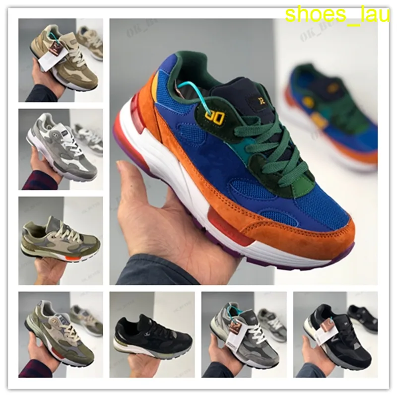 Koşu ayakkabıları 992 domuz derisi 7-12 klasik retro sınırlı sayıda eski terlik sandalet tasarımcı kadın sneakers platform erkekler basketbol açık
