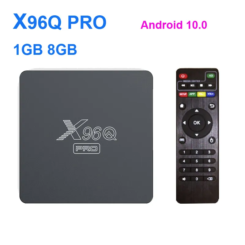 X96Q PRO Android 10.0 TV Box Allwinner H313 Quad Core 2.4G Wifi 2GB 16GB 4Kx2K HDR X96 Q Lecteur multimédia