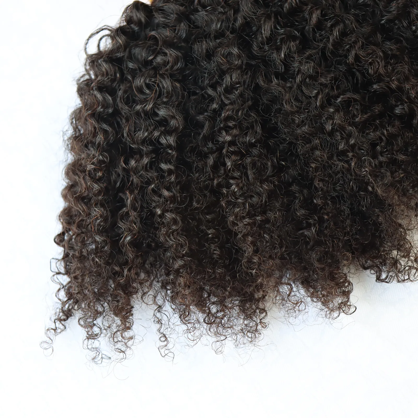 Natürliche Farbe Kinky Curly Human Hair Bündel KC3 8 "-26" 100% jungfräulich unverarbeitet 0,1 g 100pcs/Pack No Shedding