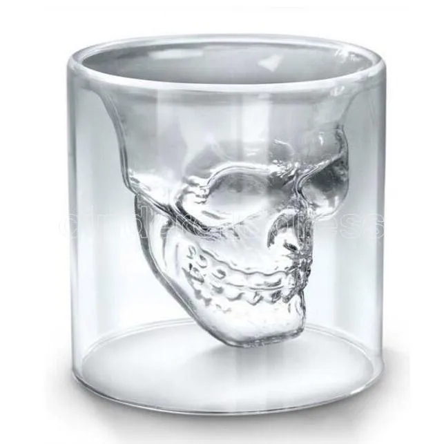 25ML 75ML 150ML 250ML Wine Cup Skull Glass Shot Beer Whiskey Halloween Decoration Creative Party Transparent Drinkware Drinking Glasses