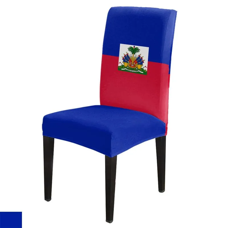 Pokrywa krzesełka Haiti National Flag Day Daom Spandex Elastic na ślub El Bankiet
