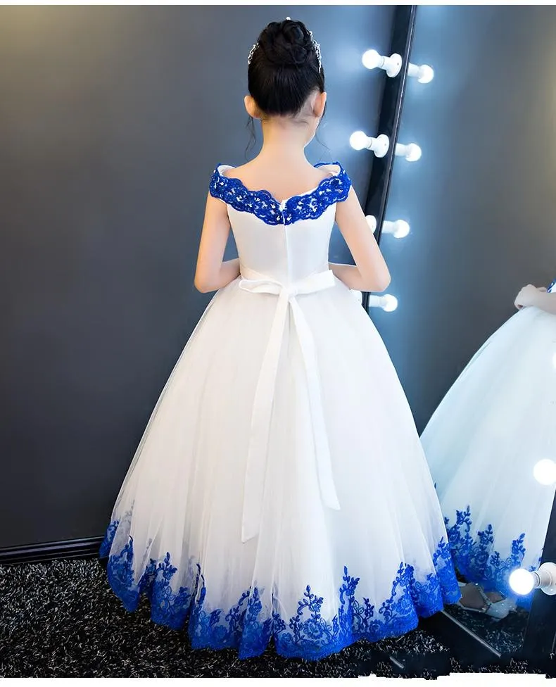 Royal blue and hotsell white wedding dress