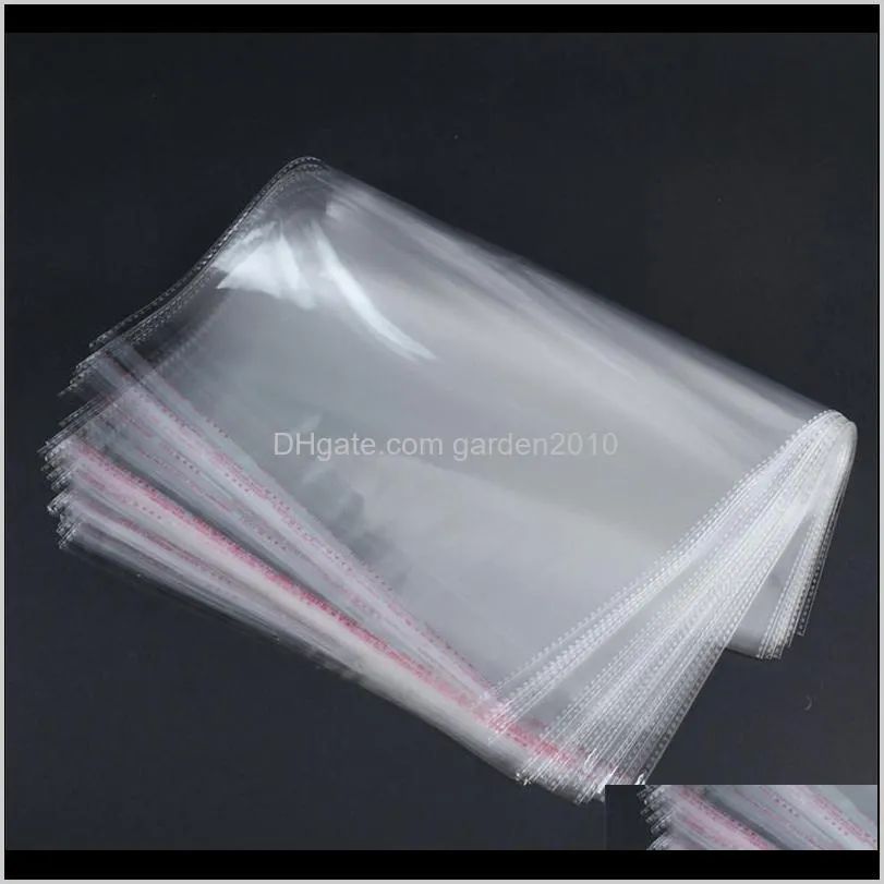 100pcs 16 sizes Large Transparent Opp Bag Dust-proof Packing Plastic Bags For Clothes Self Adhesive Seal Packaging Bag1